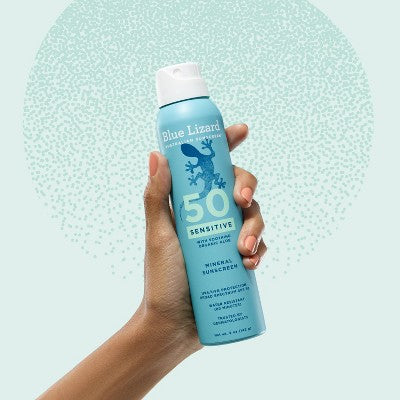 Blue Lizard Sensitive Mineral Sunscreen Spray SPF 50+ 5 oz - Imperfect Container
