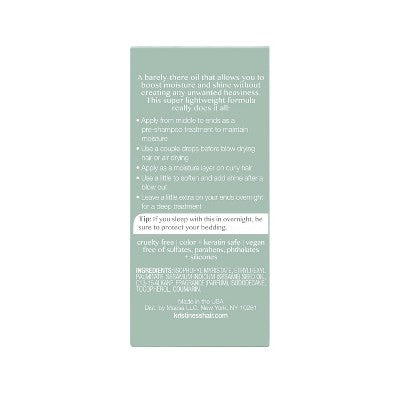 Kristin Ess Softening Lightweight Hair Oil  1.69 fl oz - Imperfect Box