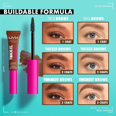 NYX Professional Makeup Thick It Stick It Brow Gel Mascara Cool Blonde 0.23 fl oz - New