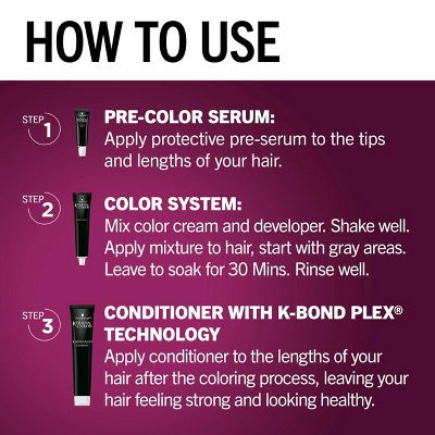 Schwarzkopf Keratin Permanent Hair Color Ruby Noir 2.08 fl oz - Imperfect Box