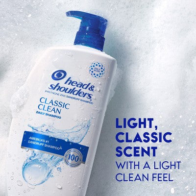 Head & Shoulders Dandruff Shampoo, Anti-Dandruff Treatment, Classic Clean for Daily Use, Paraben-Free  28.2 fl oz - Imperfect Container