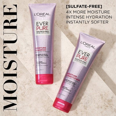 L'Oreal Paris EverPure Moisture Rosemary Oil Shampoo for Dry Hair 23 fl oz - Imperfect Container