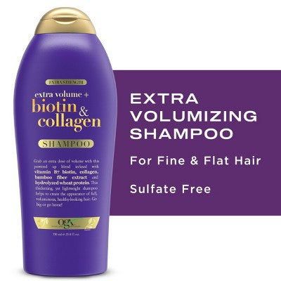 OGX Extra Strength Biotin and Collagen Shampoo 25.4 fl oz - Imperfect Container