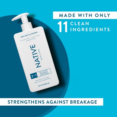Native Sea Salt & Cedar  2-in-1 Shampoo & Conditioner  16.5 fl oz - New