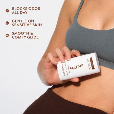 Native Sensitive Solid Deodorant for Women & Men Coconut & Vanilla 2.65oz - Imperfect Container