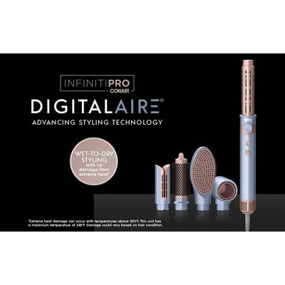 InfinitiPRO by Conair DigitalAIRE Plus Straightener; Bag Multipurpose Hair Styling Tools 1"-1.25" - Imperfect Box