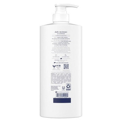 Dove Beauty Daily Moisture Hair Shampoo with Hyaluronic Serum & Bio-Protein Care 28 fl oz - Imperfect Container