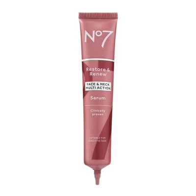 No7 Restore & Renew Multi Action Face & Neck Serum 1.69 fl oz - Imperfect Box
