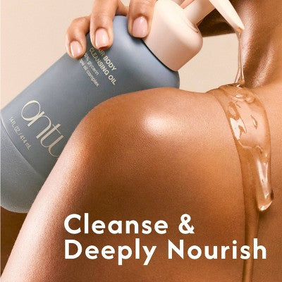 Ontu Hydrating Body Wash Cleansing Oil with Triple-Oil Complex 14oz - Imperfect Container