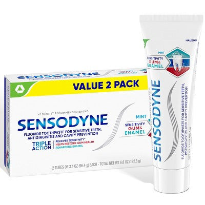 Sensodyne Sensitivity Gum and Enamel Mint Toothpaste 2.3oz//2pk - Imperfect box