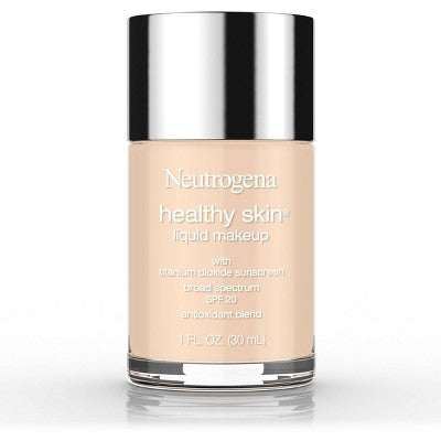Neutrogena Healthy Skin Liquid Makeup Foundation, Lightweight & Flawless Coverage with Broad Spectrum SPF 20 Sunscreen 30 Buff - Imperfect Container