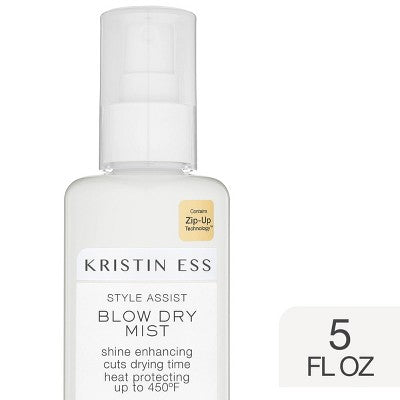 Kristin Ess Hydrating Heat Protectant Spray Style Assist Blow Dry Mist 5 fl oz - Imperfect Container