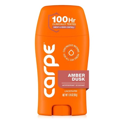 Carpe Men's 100H Sweat & Odor Control Antiperspirant Deodorant Amber Dusk 1.76oz - Imperfect Container