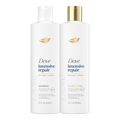 Dove Beauty Intensive Repair Shampoo & Conditioner Set for Damaged Hair  12 fl oz/ 2ct - New