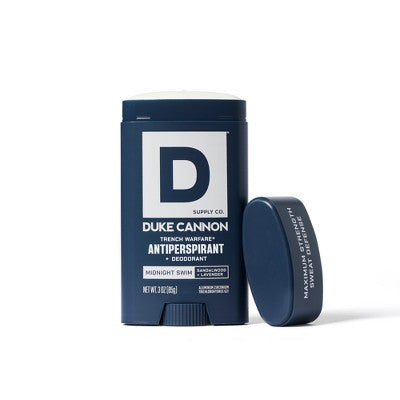 Duke Cannon Supply Co. Trench Warfare Deodorant Stick Midnight Swim 3oz - Imperfect Container