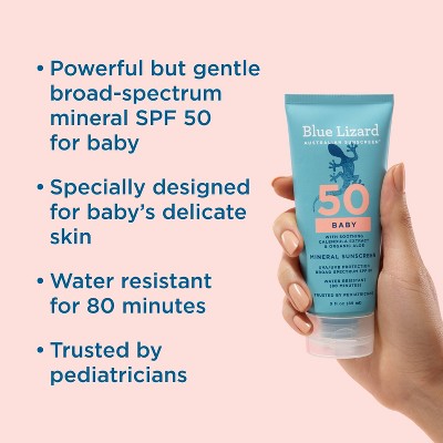Blue Lizard Baby Sunscreen Lotion SPF 50 3 fl oz - Imperfect Container