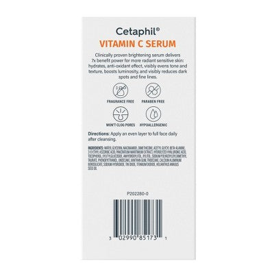 Cetaphil Brightening Vitamin C Face Serum 1fl oz - Missing Box