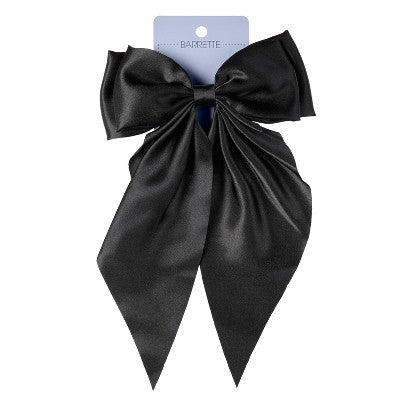 scunci Elite Large Bow Barrette Hair Clip Black - Imperfect Box