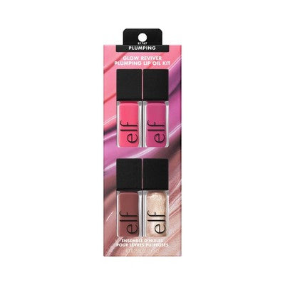 e.l.f. Glow Reviver Plumping Lip Oil Gift Set 4pc - Missing Box