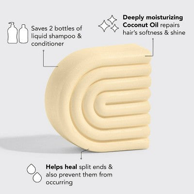 Kitsch Coconut Oil Deep-Moisturizing Solid Conditioner Bar 2.7oz - Imperfect Box