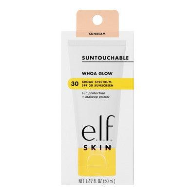 e.l.f. SKIN Suntouchable Whoa Glow Primer Sunbeam SPF 30 1.69 fl oz - Imperfect Box
