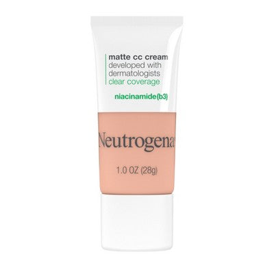 Neutrogena Clear Coverage Flawless Matte Color Correcting Cream, Full-Coverage 3.0 Vanilla - New