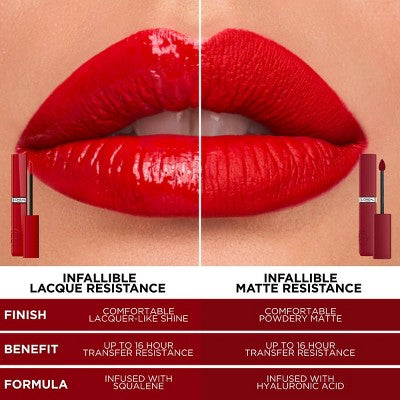 L'Oreal Paris Infallible Lacque Resistance Liquid Lipstick Drunk in Rose 0.13 fl oz - New