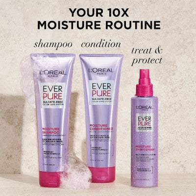 L'Oreal Paris EverPure Moisture Rosemary Oil Conditioner for Dry Hair 8.5 fl oz - Imperfect Container