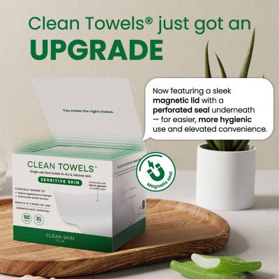 Clean Skin Club Towels for Sensitive Skin XL 50ct - Imperfect Box