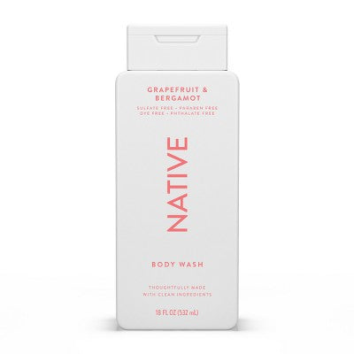Native Body Wash for Women & Men Grapefruit & Bergamo Sulfate Free 18 fl oz - Imperfect Container