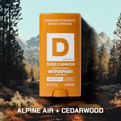 Duke Cannon Supply Co. Trench Warfare Deodorant Stick Sawtooth 3oz - Imperfect Container