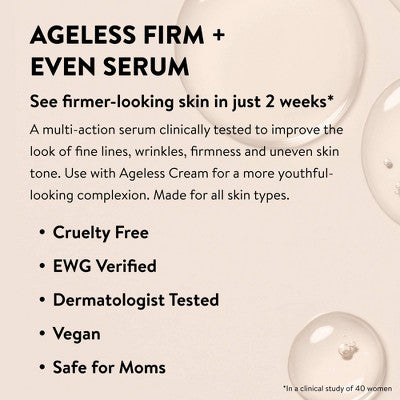 Honest Beauty Ageless Firm and Even Serum 1.0 fl oz - Missing Box