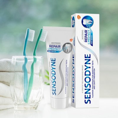 Sensodyne Whitening Repair and Protect 2pk Toothpaste - Imperfect Box