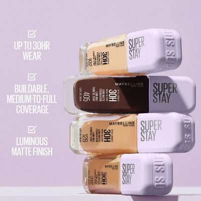 Maybelline Super Stay Up to 30HR Wear Lumi-Matte Liquid Foundation 250 1 fl oz - Imperfect Container
