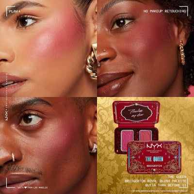 NYX Professional Makeup Bridgerton Royal Blush Buttermelt Blush Palette The Queen - New