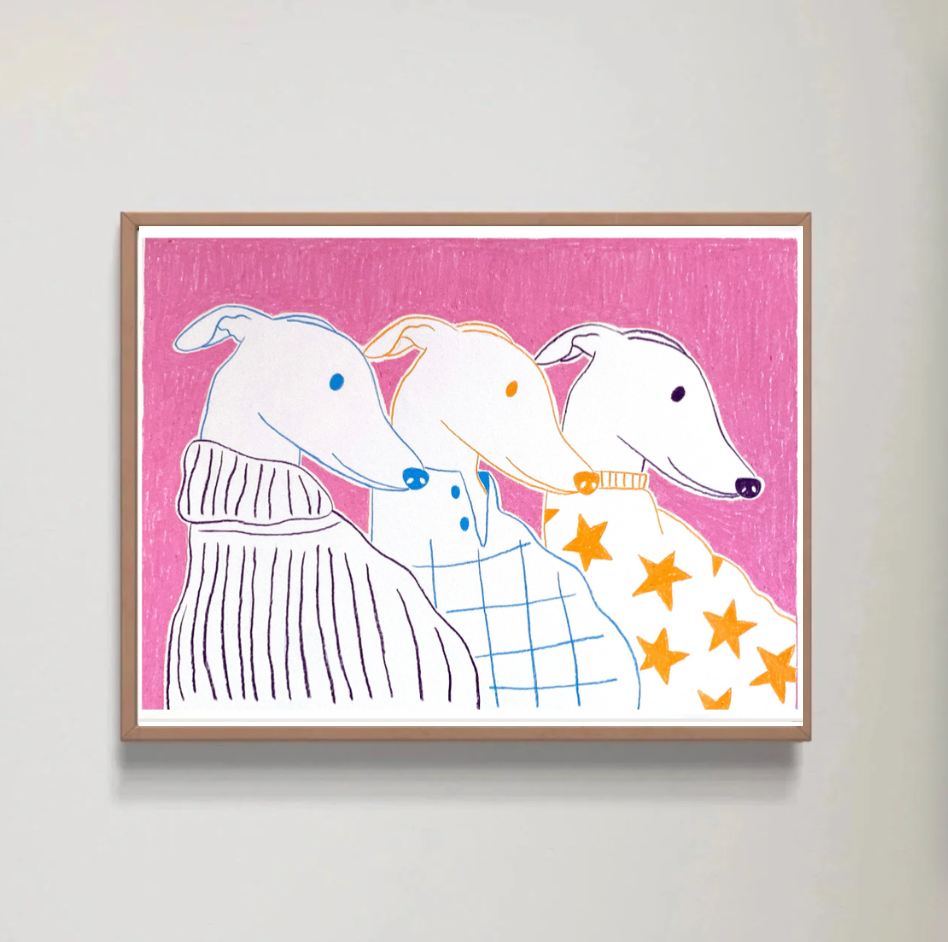 Galgos dogs teckning