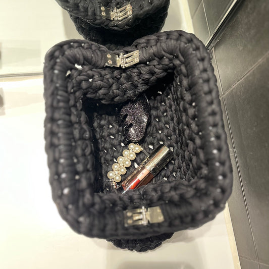 Clutch Svart glitter