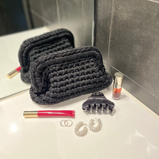 Clutch Svart glitter