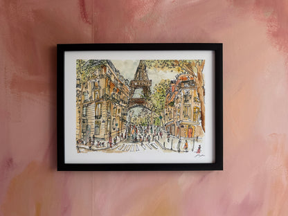The First Glance Eiffle Tower Print