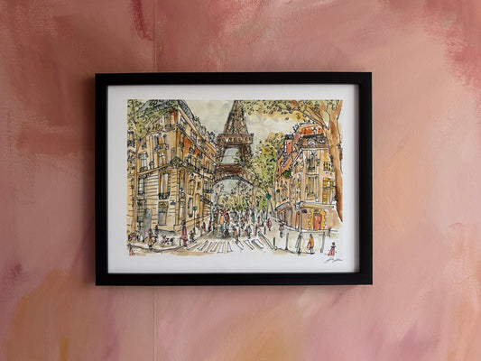 The First Glance Eiffle Tower Print
