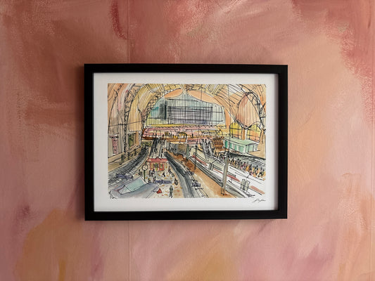 Hamburg central station Print