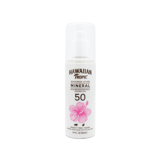 Hawaiian Tropic Mineral Sun Milk Body Lotion SPF50 3.4oz - Missing Lid