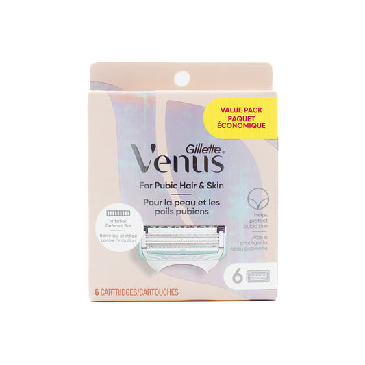 Gillette Venus Intimate Grooming Razors for Women 6 Cartridges - New