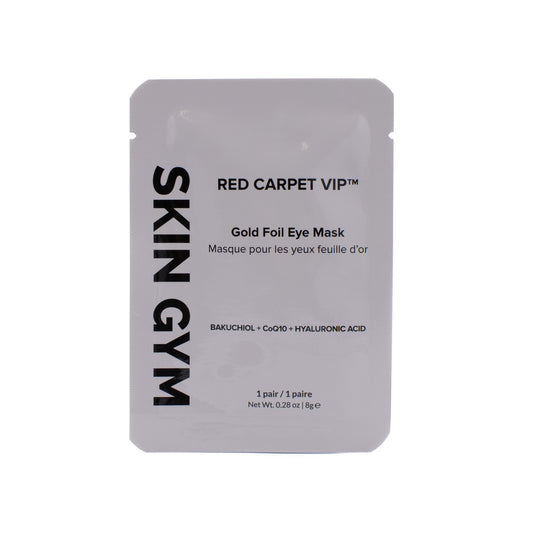 SKIN GYM Red Carpet VIP Gold Foil Eye Mask 1 PAIR- New