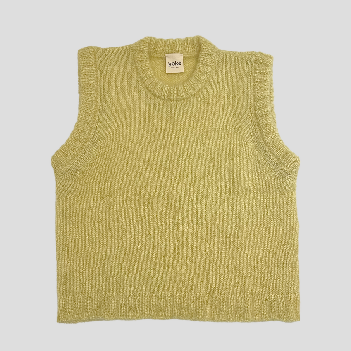 Gul Borstat Mohair och Silke Linne