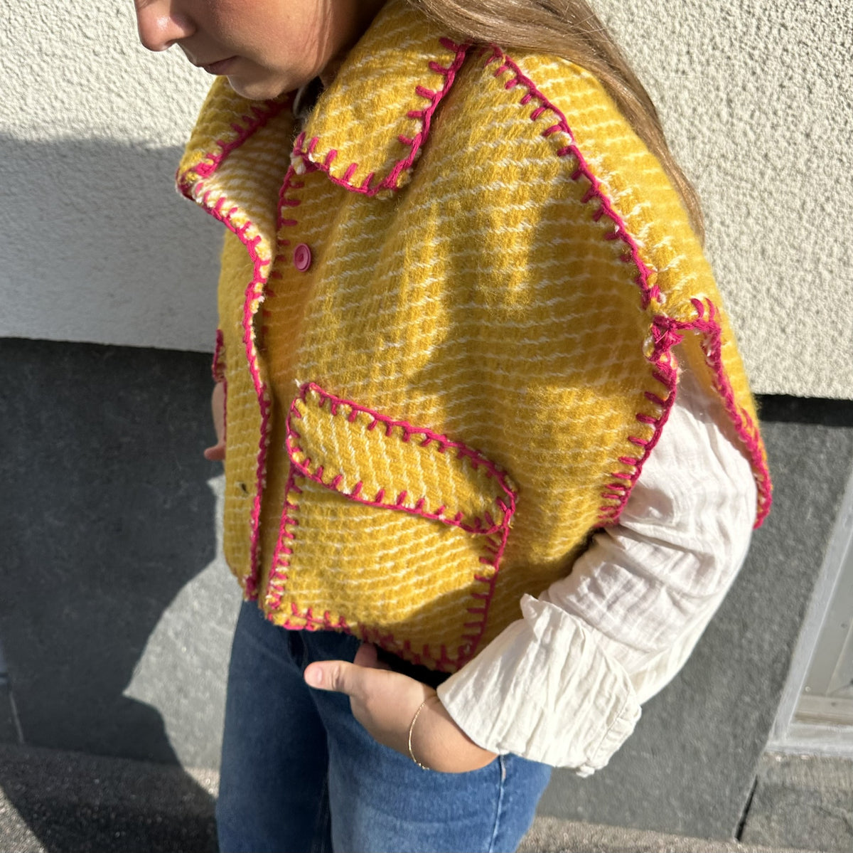 Gul ullväst
