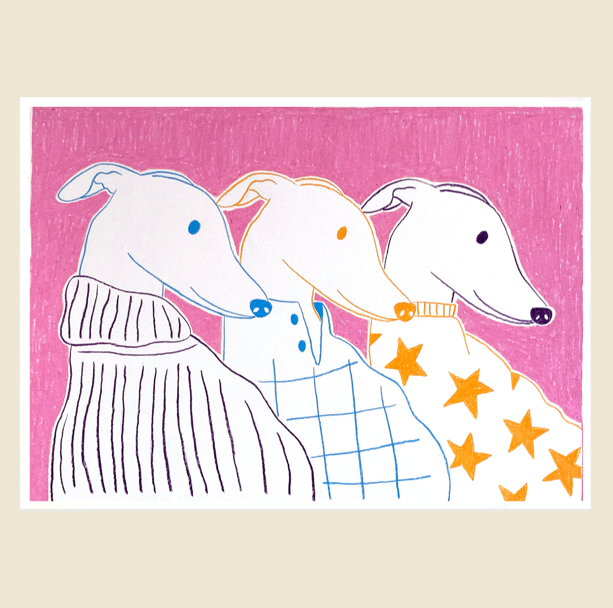 Galgos dogs teckning