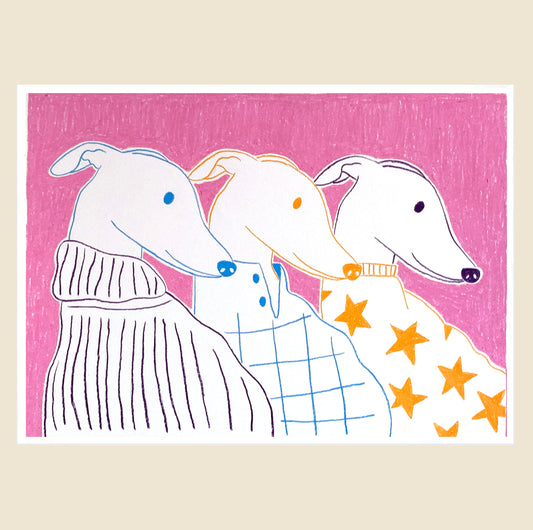 Galgos dogs teckning