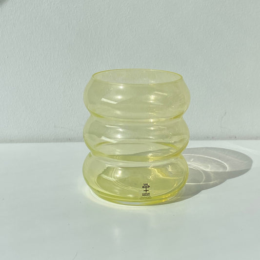 Bubblig Glas - Gul